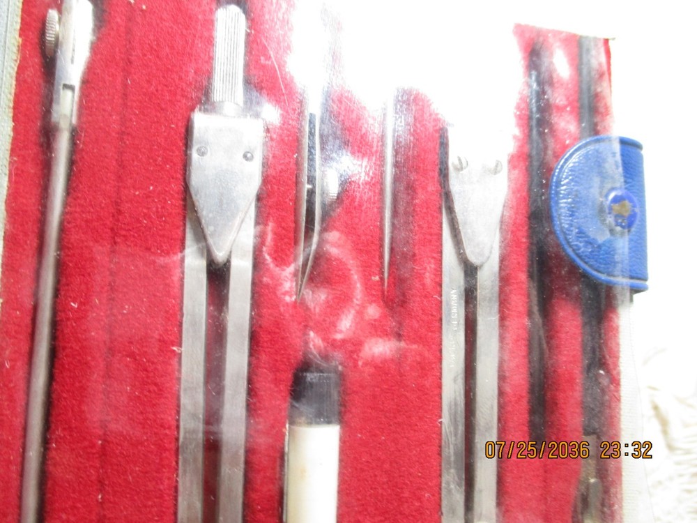 TACKO 2130C Drafting Tool Set with Case Collectible Engineering- 11 -Instruments