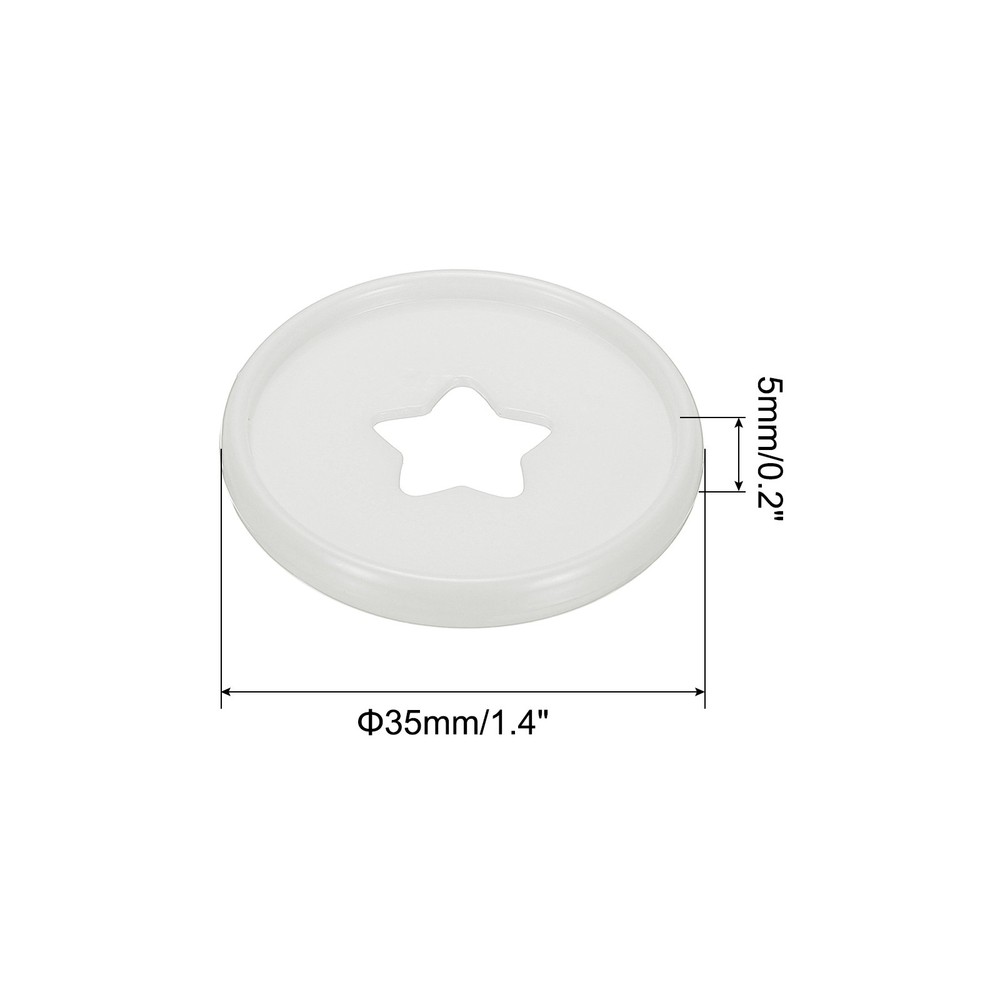 35mm Plastic Book Binding Discs, 11 Pack Expansion Discs Star, White