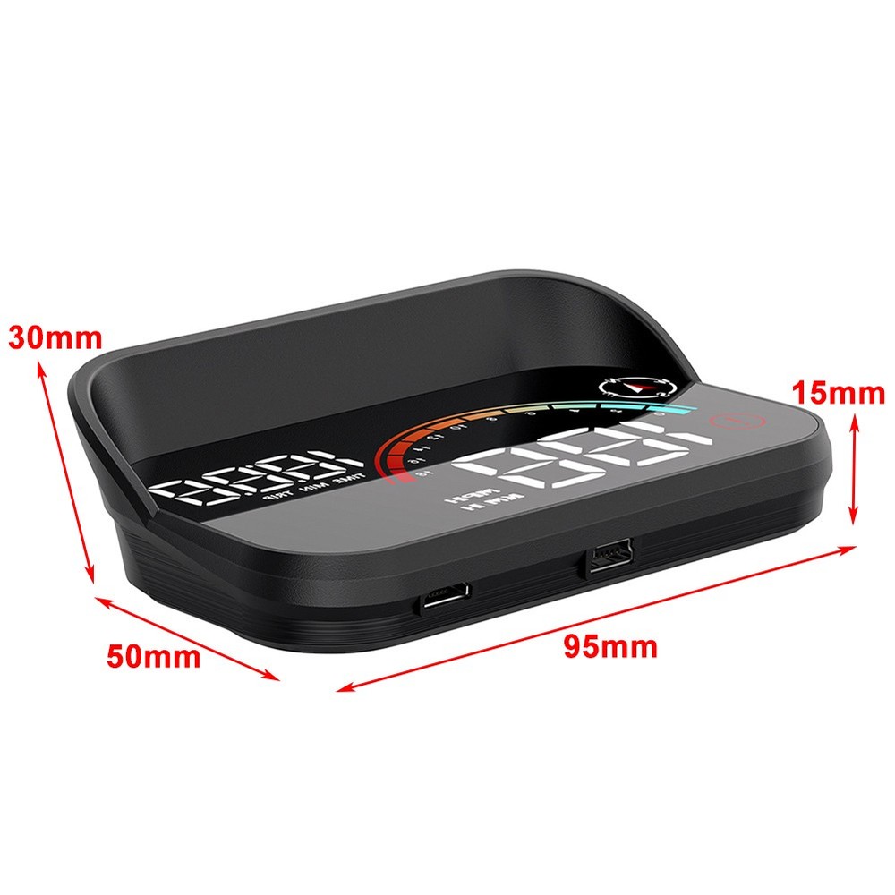 Speedometer HUD, Onboard Computer Head Up Display Gadgets Smart Time Compass