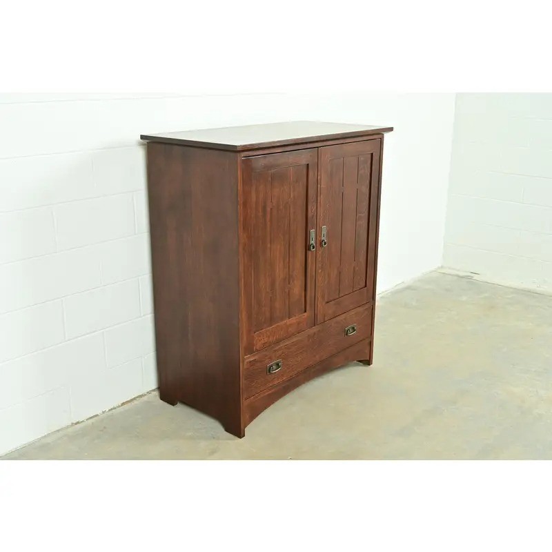 Stickley Mission Oak Arts & Crafts Media Cabinet