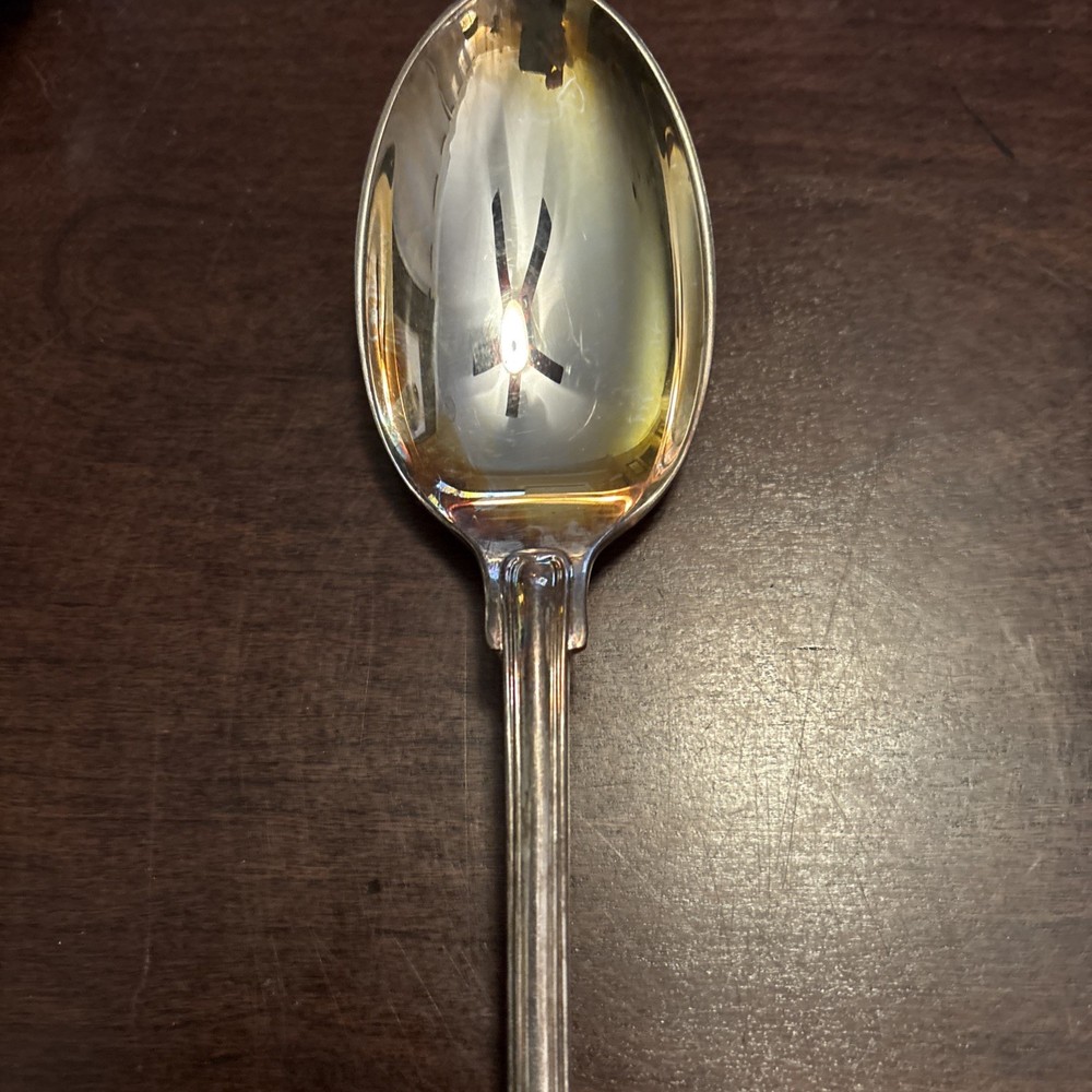 Large 13" Sheffield Silver Co. Serving Spoon Silver Plate Italy