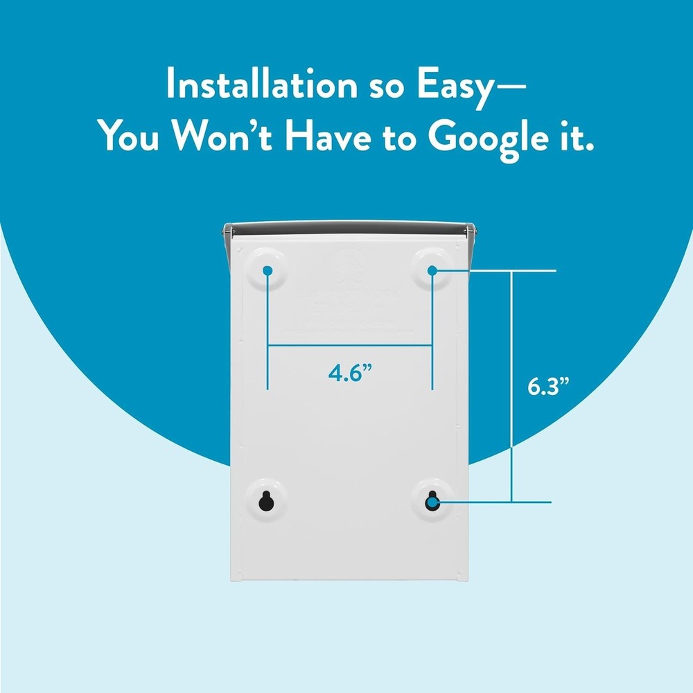 Contemporary White Mailbox with Stylish Embossed Front - Easy Setup Guaranteed