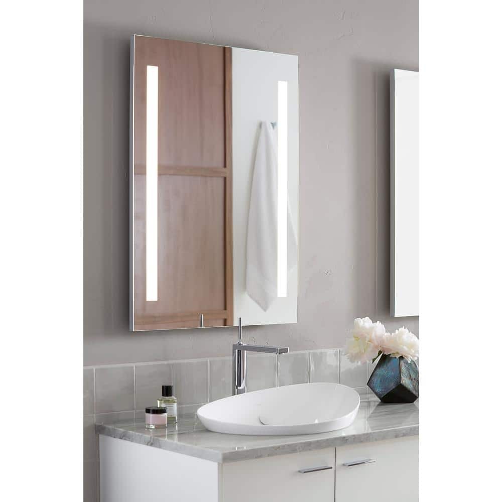 KOHLER 24 x 33 Rectangular Frameless Wall Mount LED Light Bathroom Vanity Mirror