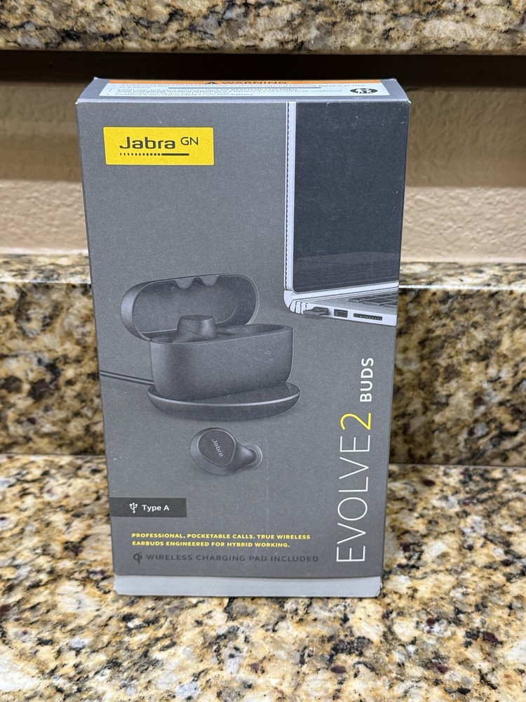 Jabra Evolve2 Buds Wireless Bluetooth Earbuds USB-A New