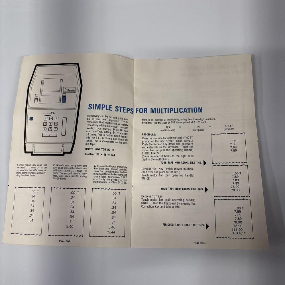 Victor Tallymaster 37-57-50 Adding Machine Owner’s Manual