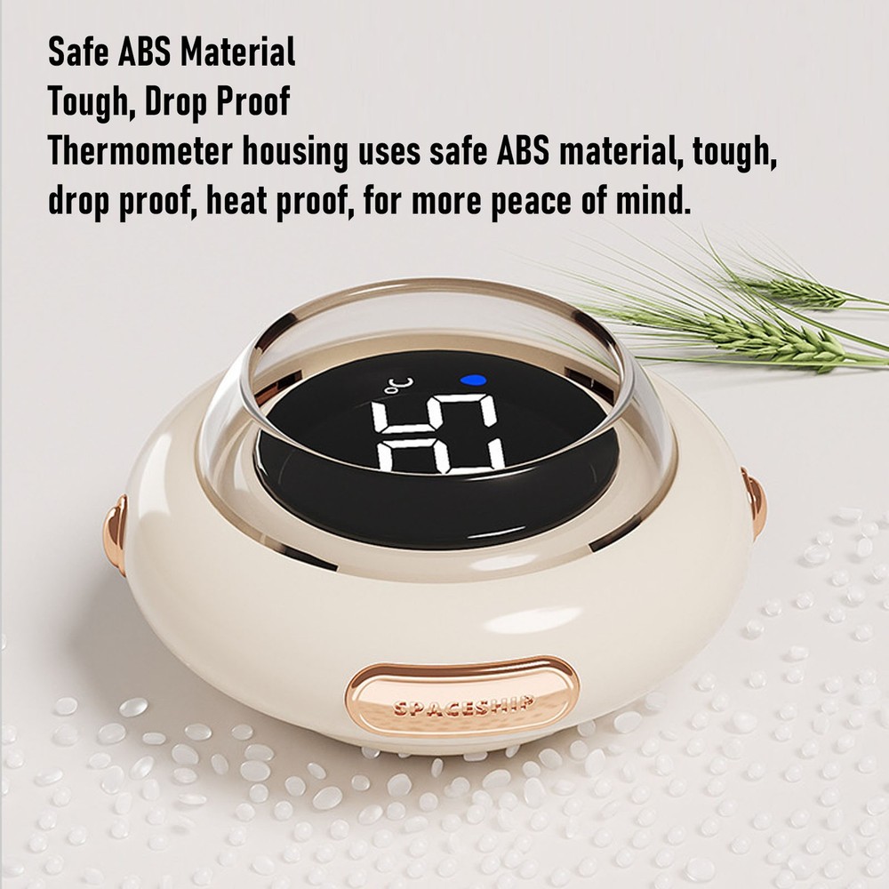 2-LED Bath Thermometer Cute Spacecraft Shape Temperature Alerts For Bathing Fun
