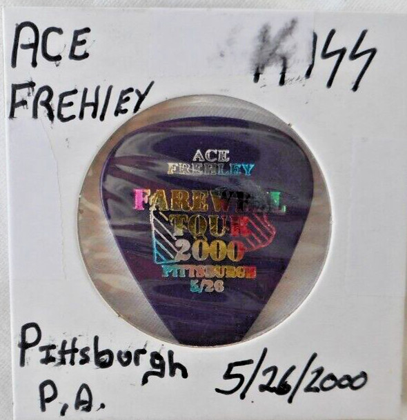 Ace Frehley Kiss Farewell  Tour Issued Guitar Pick Pittsburgh P.A. May 26, 2000