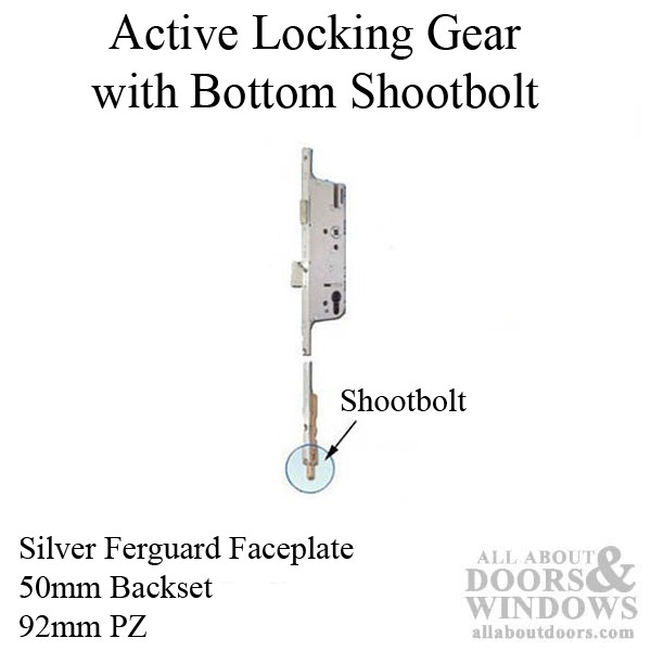 G-U Cremona 50/92 Active Shootbolt 3-Point Lock Silver
