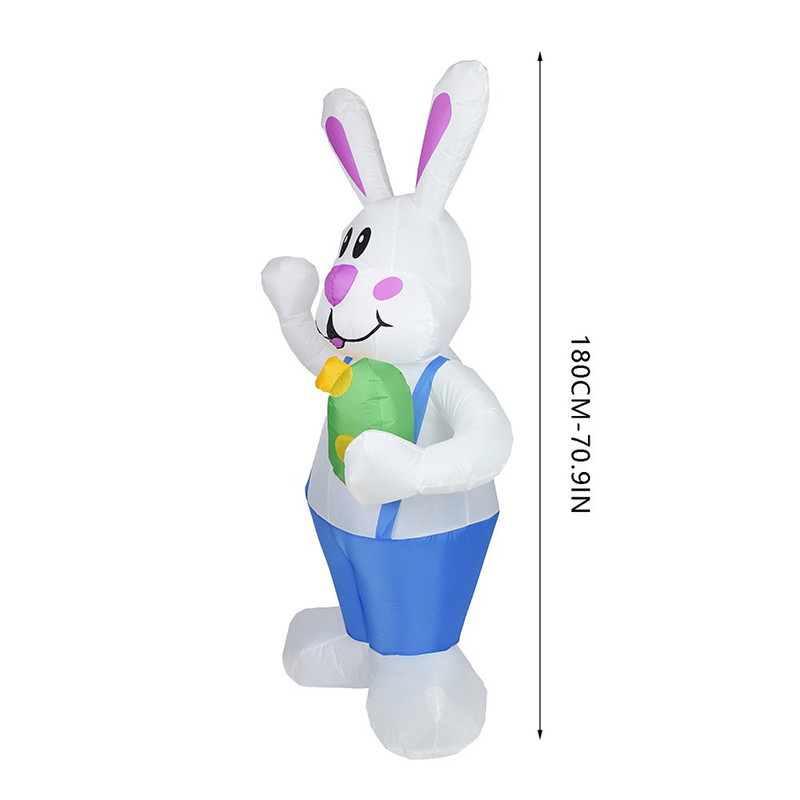 6FT Easter Inflatables Outdoor Decorations Easter Bunny Blow up Yard Decoration