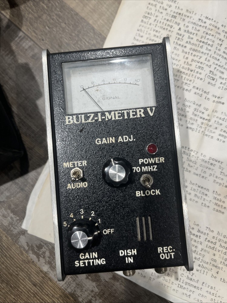 Bulz-I-Meter V Satellite Dish Alignment Meter And Caring Case BinC