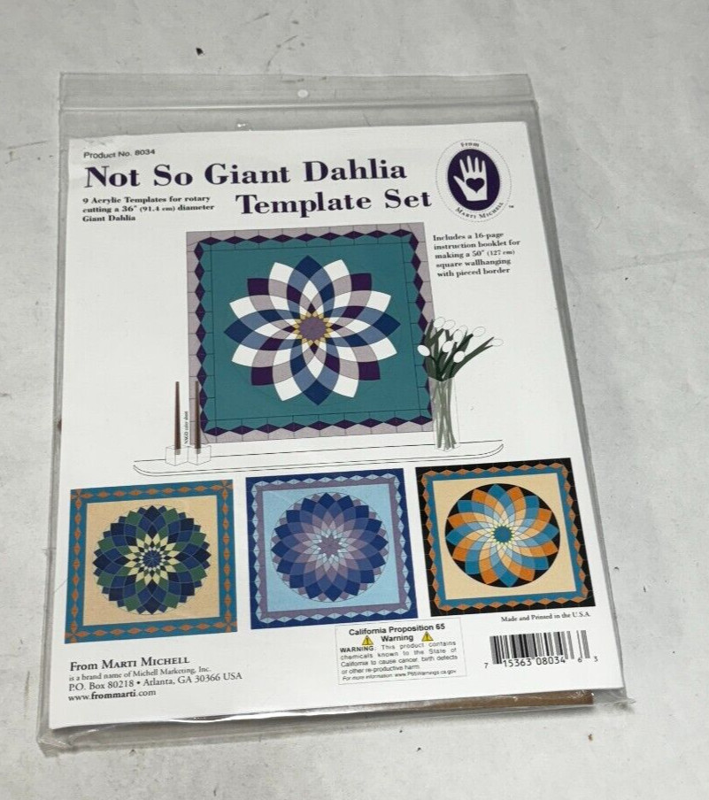 Not So Giant Dahlia Template Set, 36″ From Marti Michell