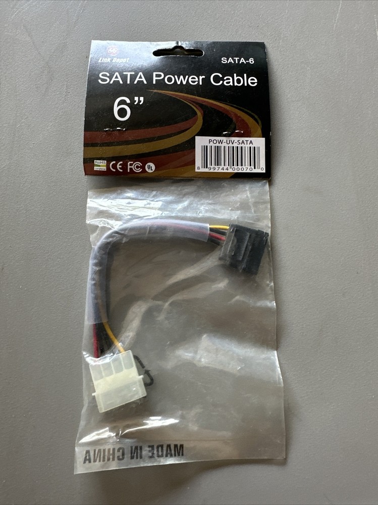 Link Depot Cable UV SATA Power Adapter