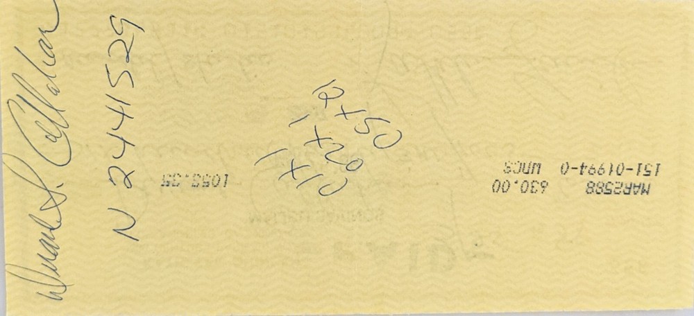 Kathleen Quinlan Signed Personal Check