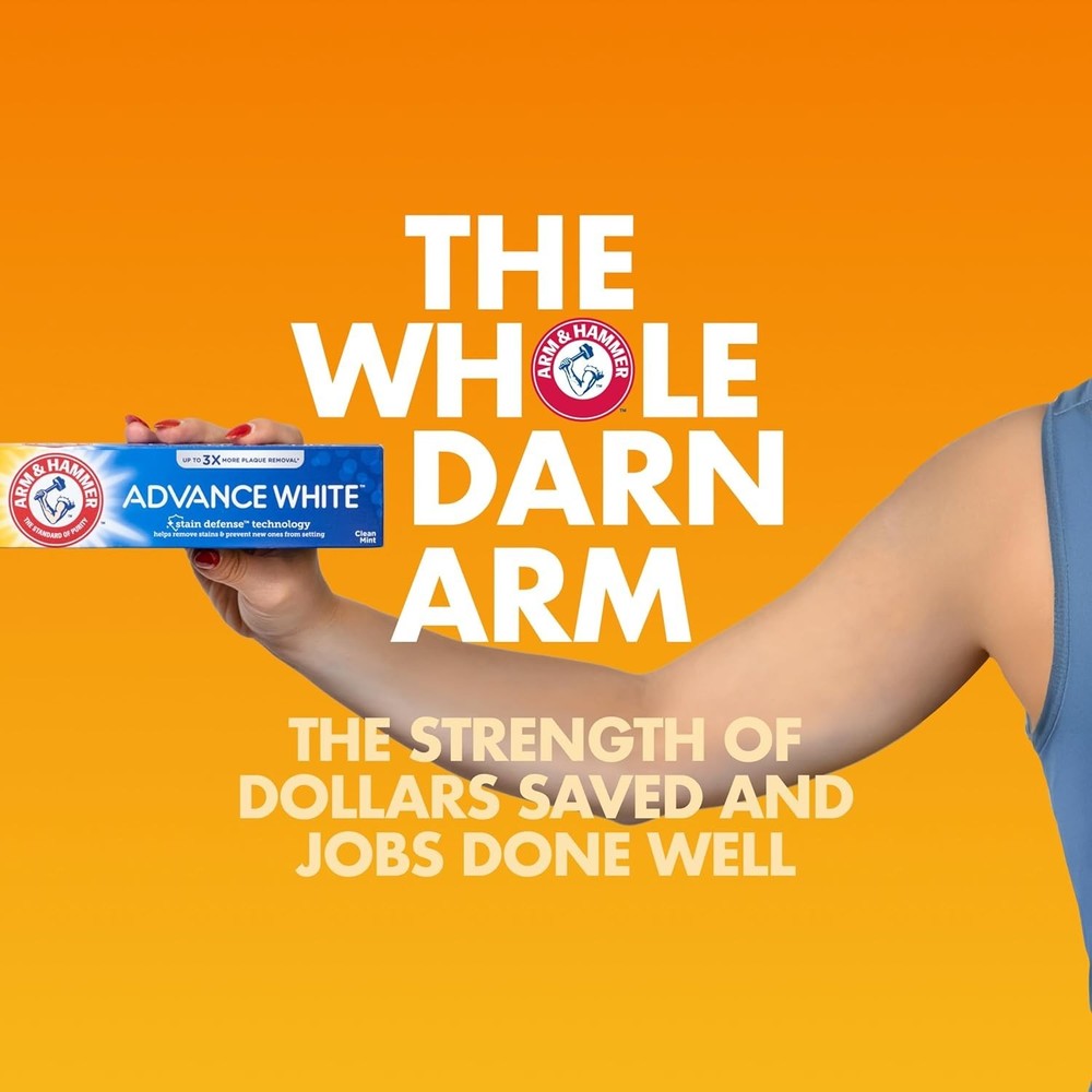 ARM & HAMMER Advance White Toothpaste, Teeth Whitening Baking Soda Toothpaste wi
