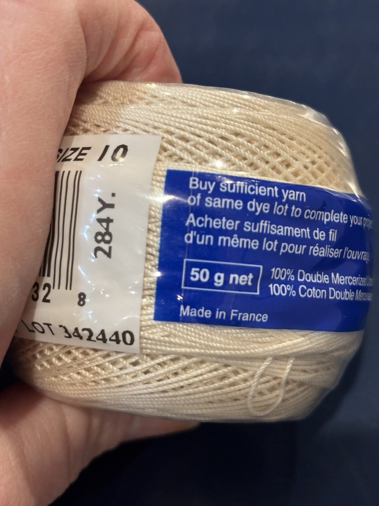 4 DMC Crochet Cotton Thread Size 10, Ecru. All Same Lot#.