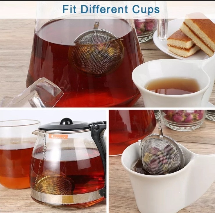 2 Pack- Stainless Herb Infuser Ball -(Extra Fine Mesh) Secure Locking