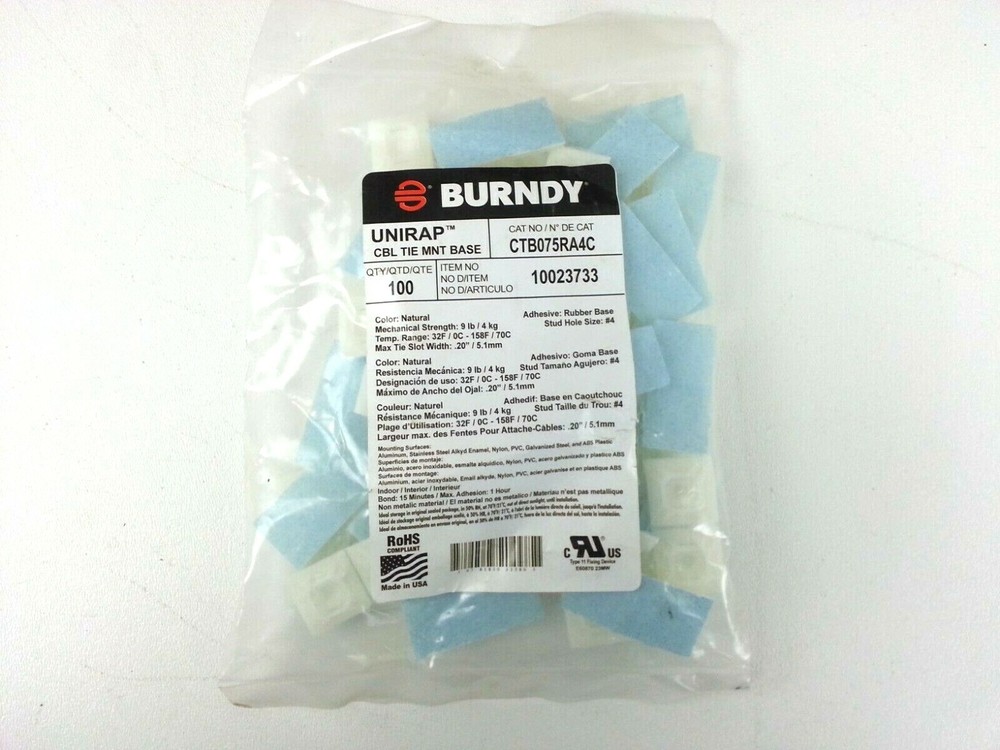 CTB075RA4C BURNDY Cable Tie Mount Base - Next Day Option - New