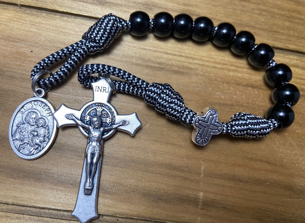 St. Joseph Catholic Single Decade Rosary - Paracord Rosary- Handmade