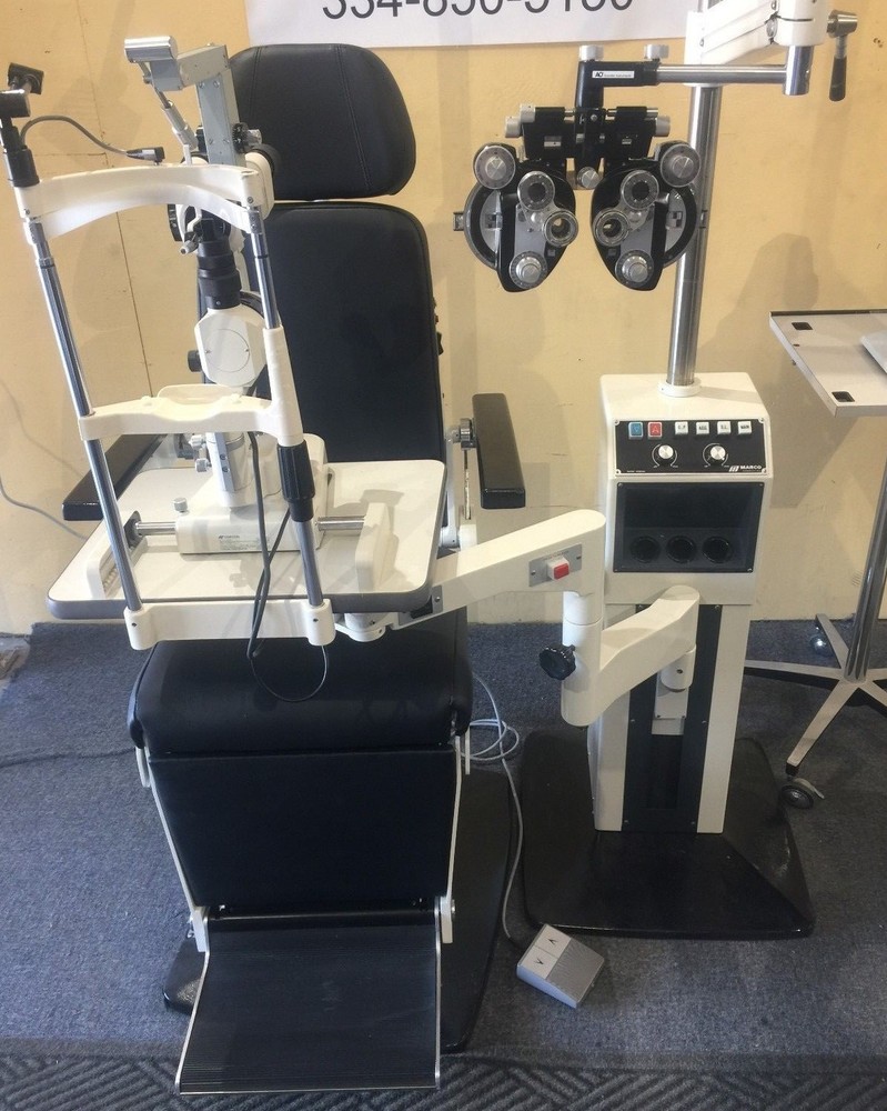 Marco Deluxe, Ultramatic Phoropter, Topcon 2ED Slit Lamp, Tonometer, Projector