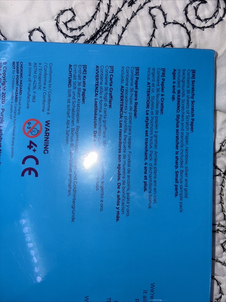 Purple Ladybug Novelty Scratchy Scratch Paper 36 Combo Pack