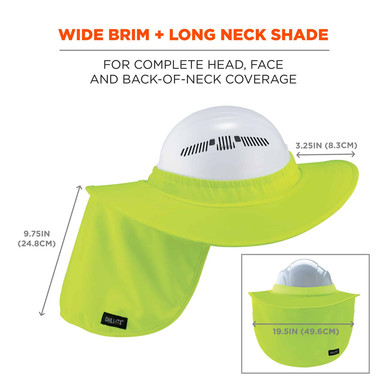 6660 Lime Hard Hat Brim And Neck Shade - 12640