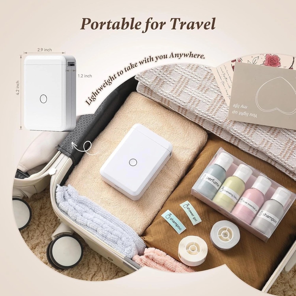 NIIMBOT D110 Label Maker Machine with Tape Small Printer Bluetooth Connection