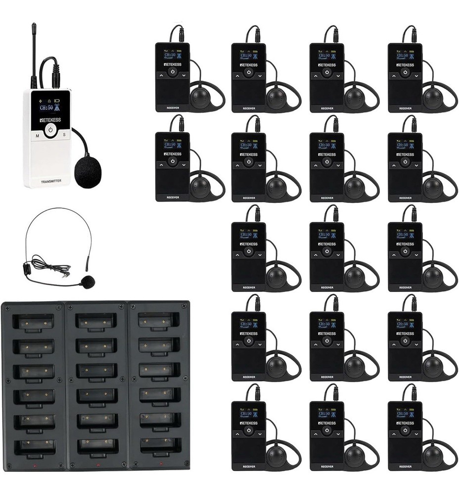 Retekess Wireless Tour Guide System, Tour Guide Headsets READ DESCRIPTION!