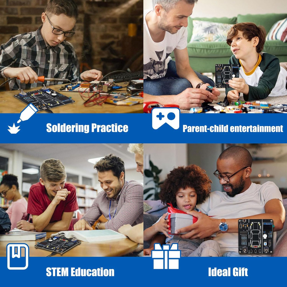 DIY Car Driving Simulation Soldering Practice Kit, Electronics Project Car Drive