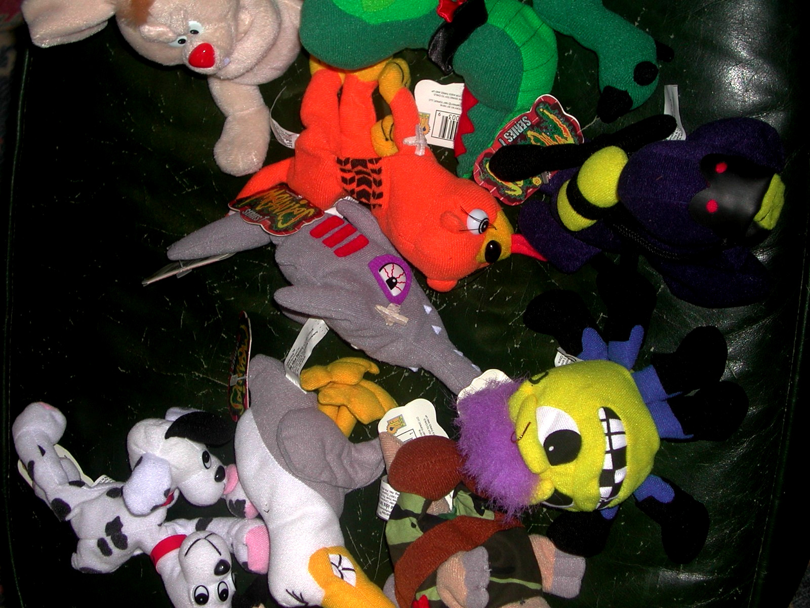 1 LOT OF 13 DIFFERENT MEANIES SERIES 1 STUFFED TOYS WITH TAGS