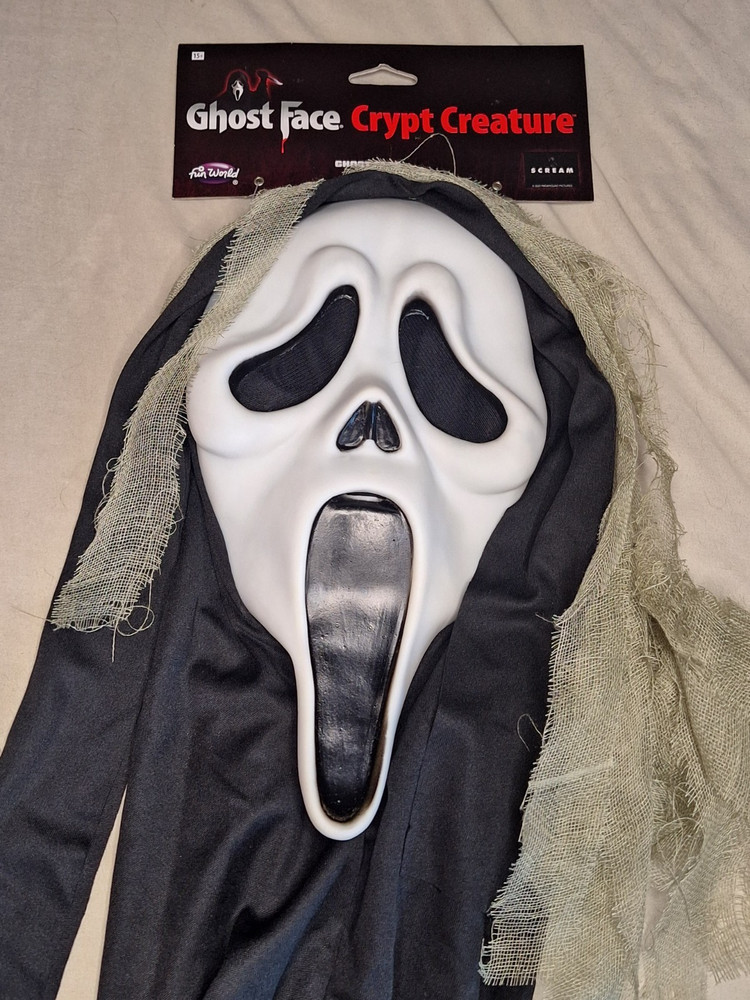 Scream Ghost Face Mask Crypt Creature Gauze Fun World