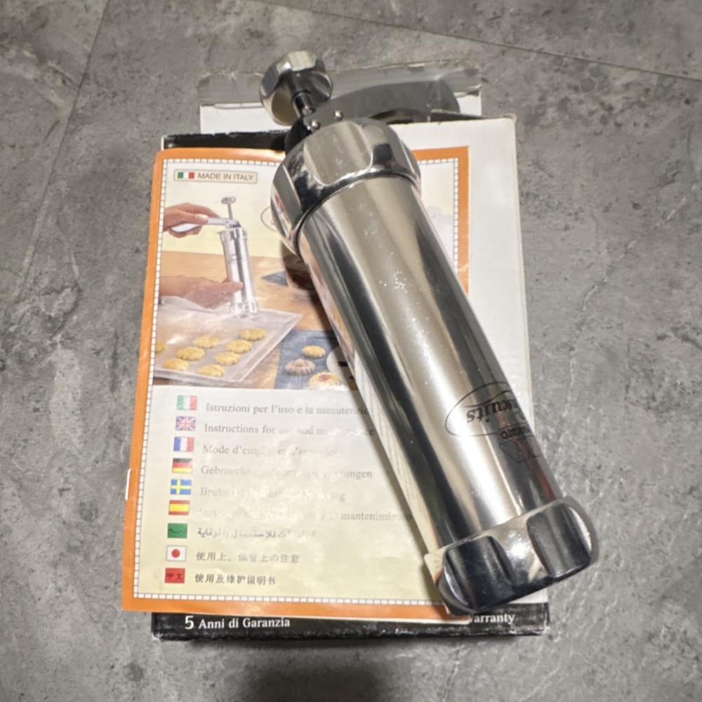 Marcato Cookie Press Set Silver Metal