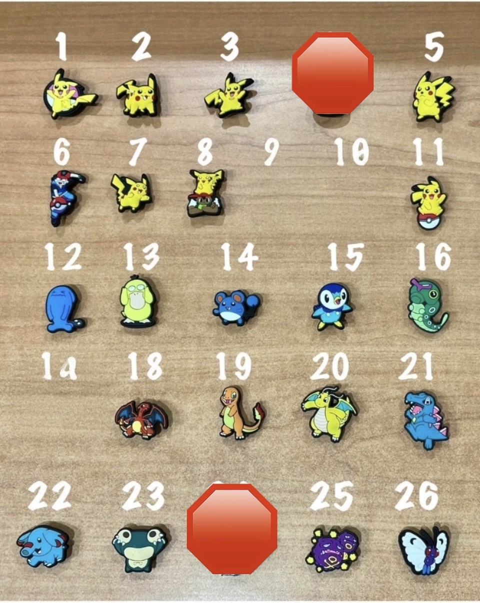 Pokémon shoe Charm For Crocs 1Pc Charm