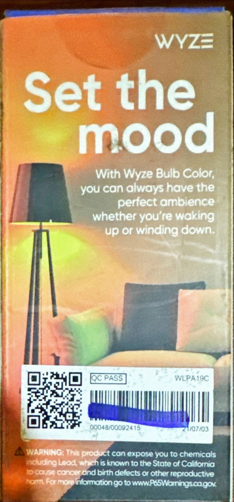 Wyze Bulb Color 16 Million Colors Dimmable LED Light Bulb E26 Base