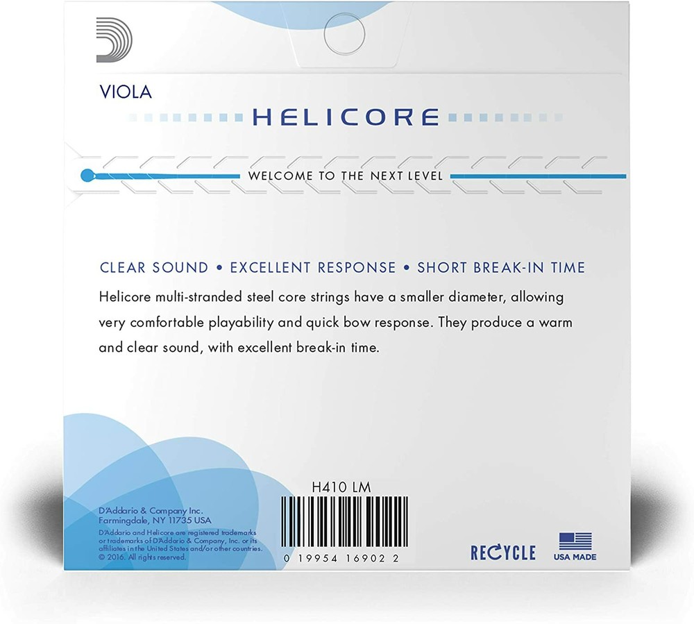 D'Addario Helicore Viola String Set, Long Scale, Medium Tension