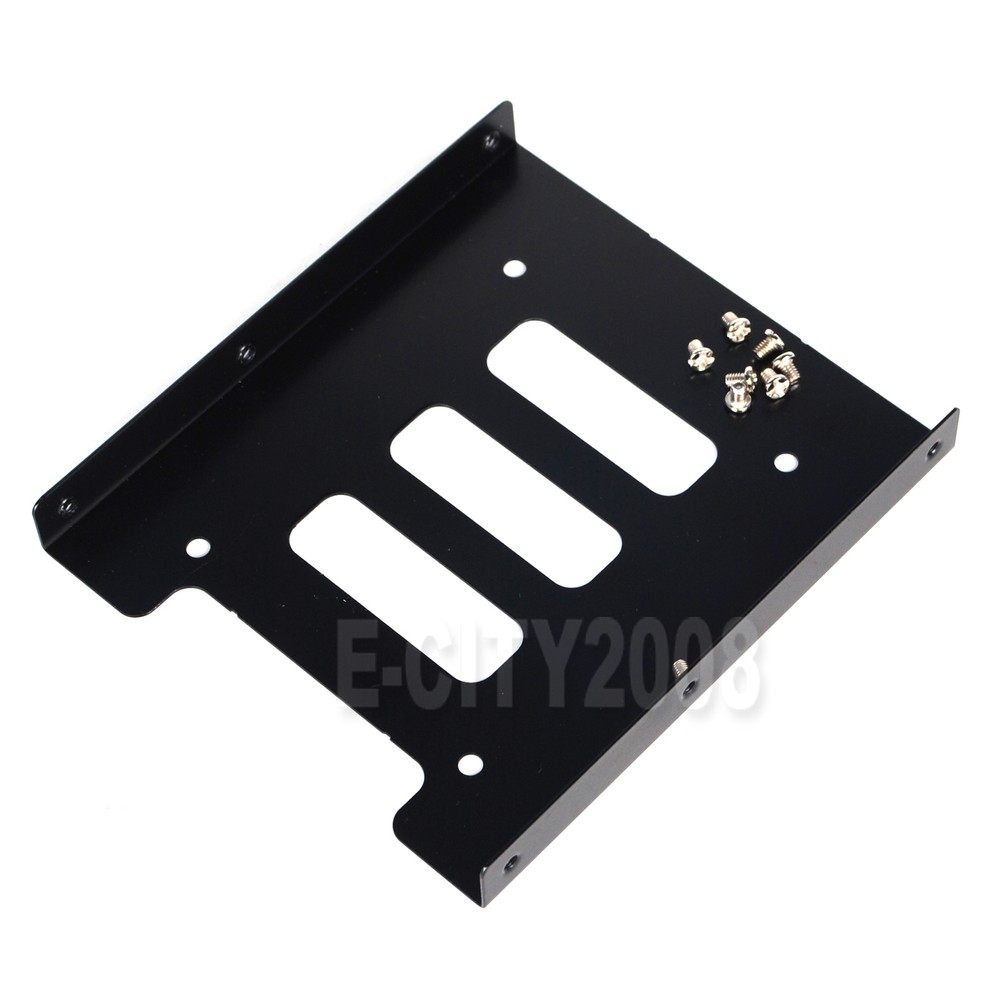 2pcs 2.5 to 3.5 Inch HDD SSD Mounting Kit Adapter Bracket SATA Data Power Cable