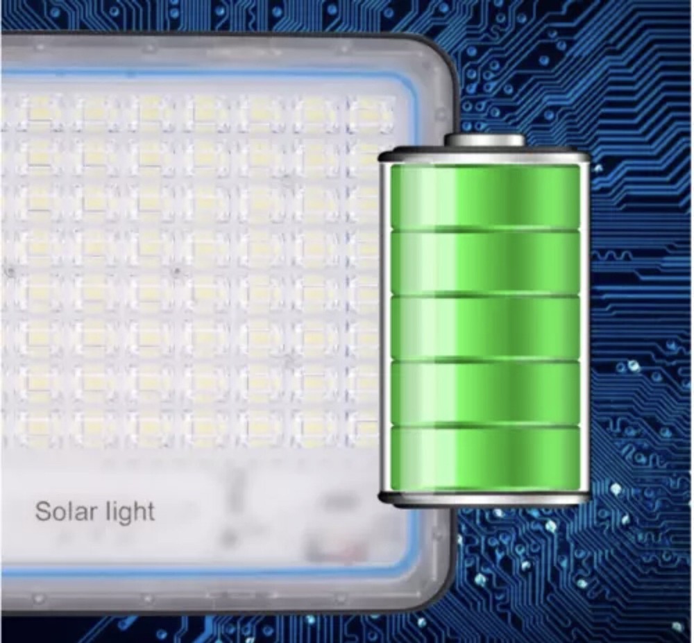 LED SPOTLIGHT 300W OUTDOOR SOLAR PANEL IP67 REMOTE CONTROL TIMER