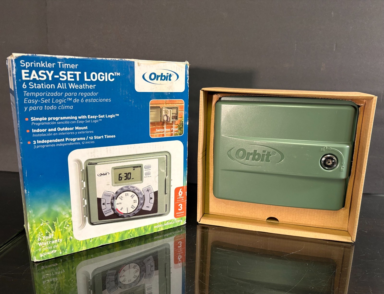 Orbit 6-Station all Weather Easy-Set Logic Indoor/Outdoor Sprinkler Timer