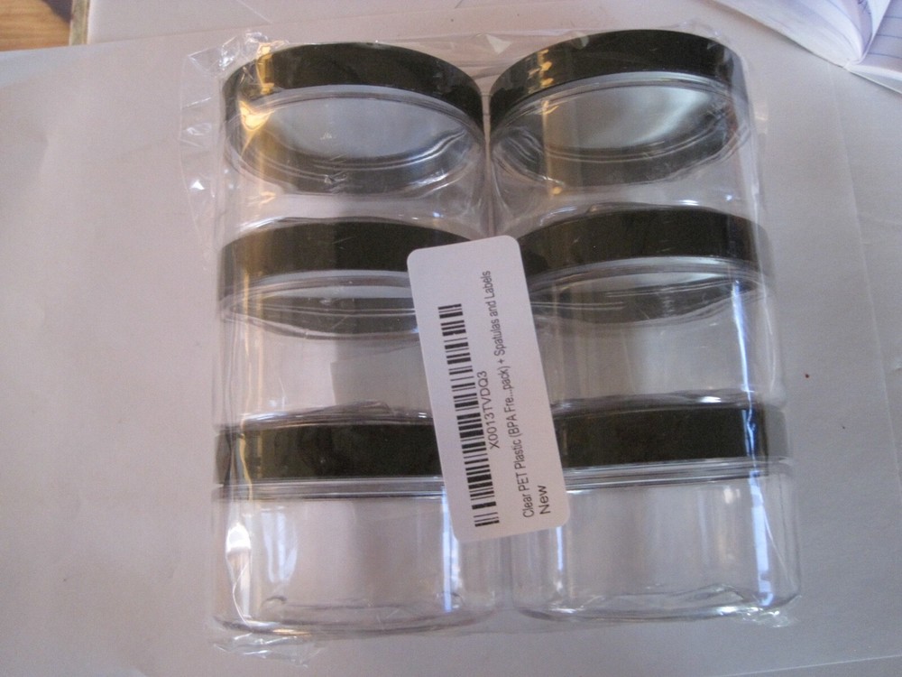 Juvitus PET Plastic Jars Plastic Spatulas & Labels
