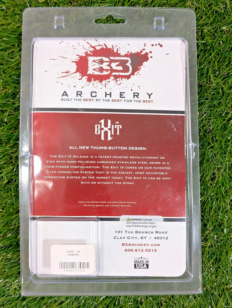 **NEW** B3 Archery Exit IV Release - Green/Black - EXIT-IV