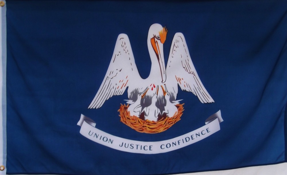 3x5 PRINTED POLYESTER LOUISIANA STATE FLAG