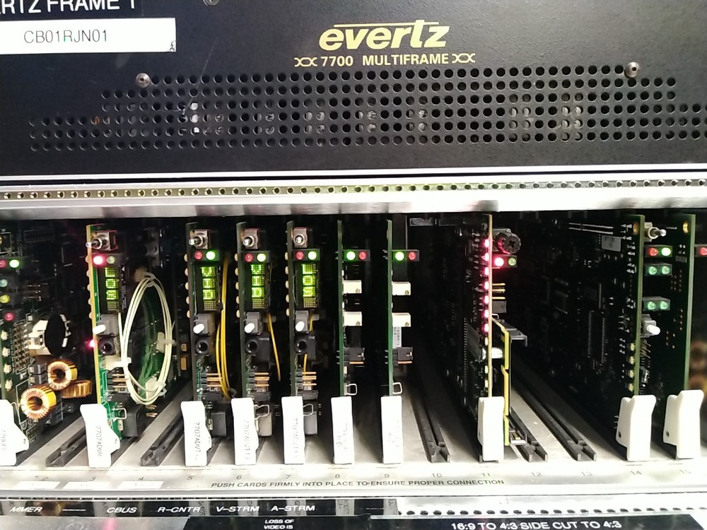 Evertz 7700FR Multiframe With Many SD Card