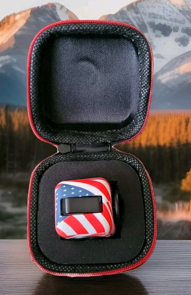 Fidget Cube American Flag Design Black Case