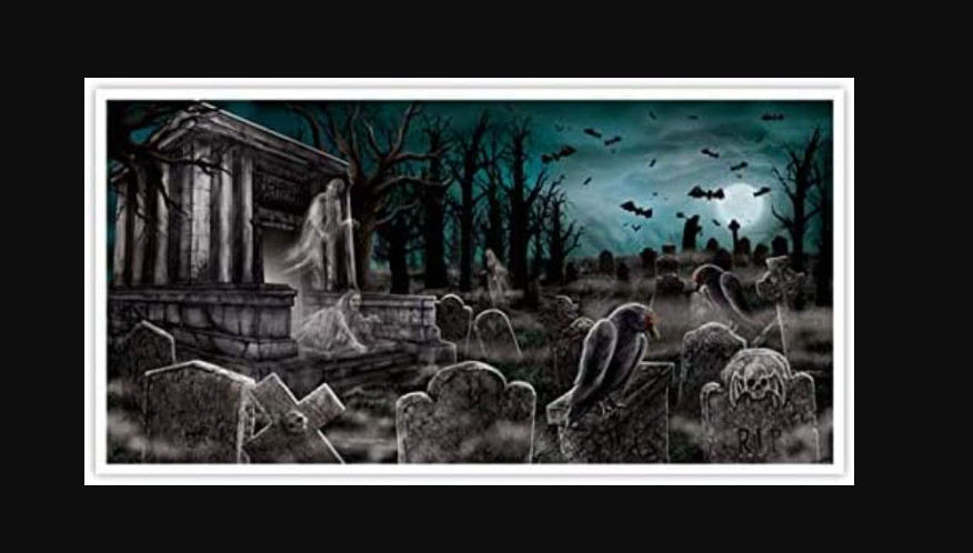 amscan Cemetery Plastic Banner