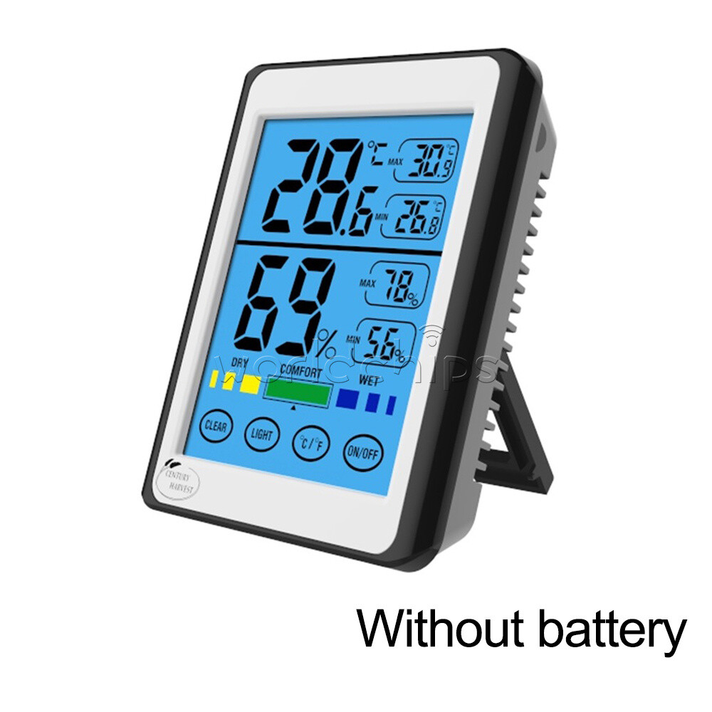 Touch Screen Wireless Digital Thermometer Hygrometer Temperature Humidity Meter
