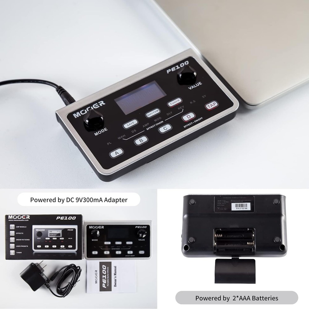 Portable Guitar Multi Effects Pedal with Drum Machine