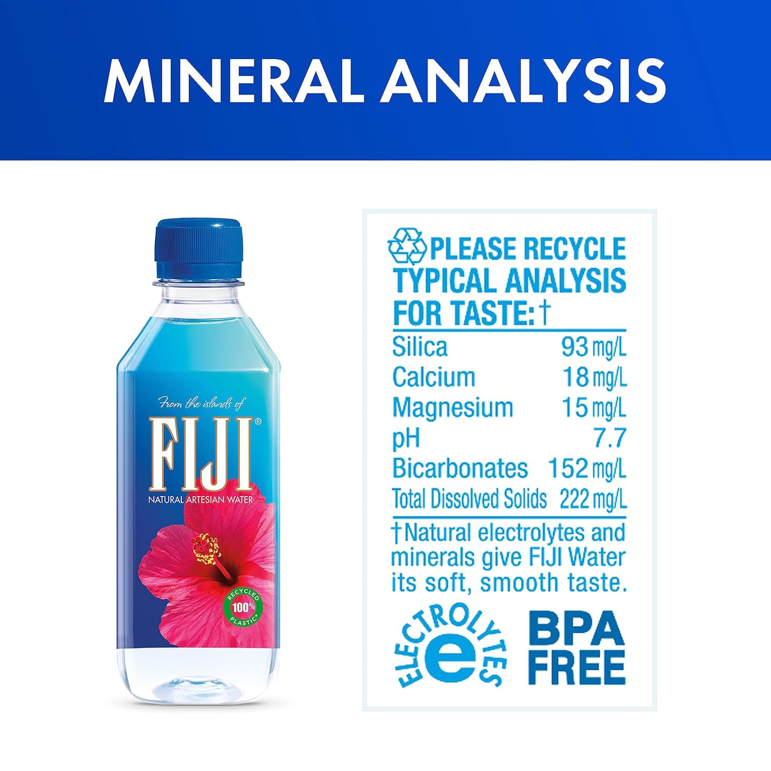 FIJI Natural Artesian Bottled Water 330Ml / 11.15 Fl Ounce (Pack of 24) - 100% N
