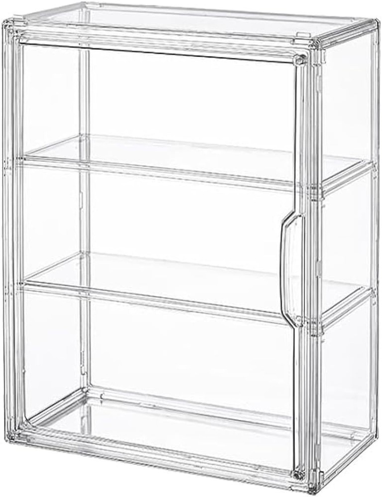 Stackable Clear Acrylic Organizer for Action Figures - Magnetic Access - 2 Pack