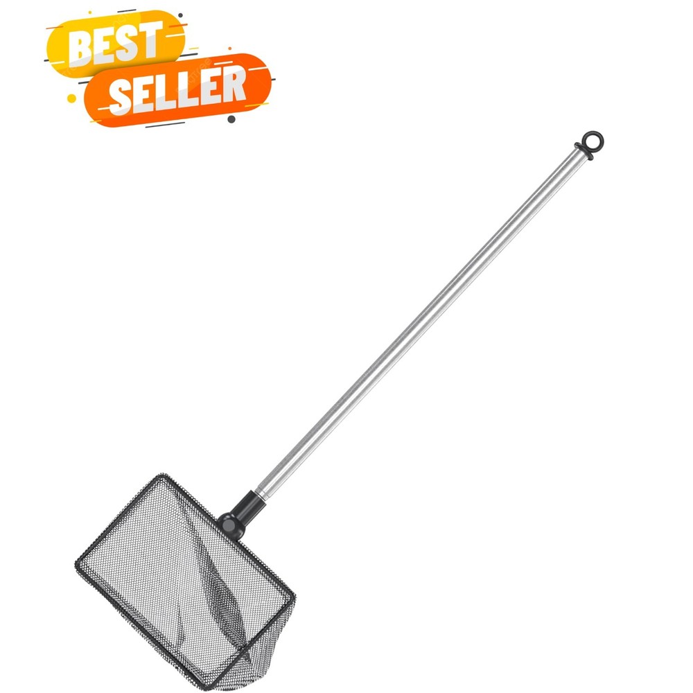 Aquarium Fish Net with 9-24 Inch Extendable Handle – Ideal for Delicate Fish