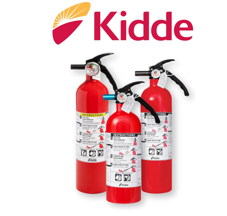 Kidde Basic Use Fire Extinguisher with Mount Bracket & Strap, 1-A:10-B , Dry