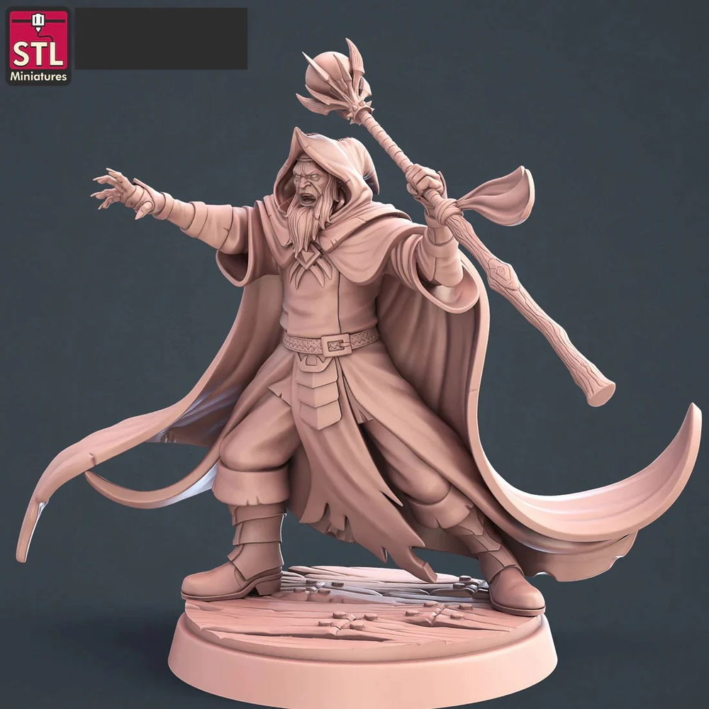 STL-01b - Dark Wizard -32mm - December 2020